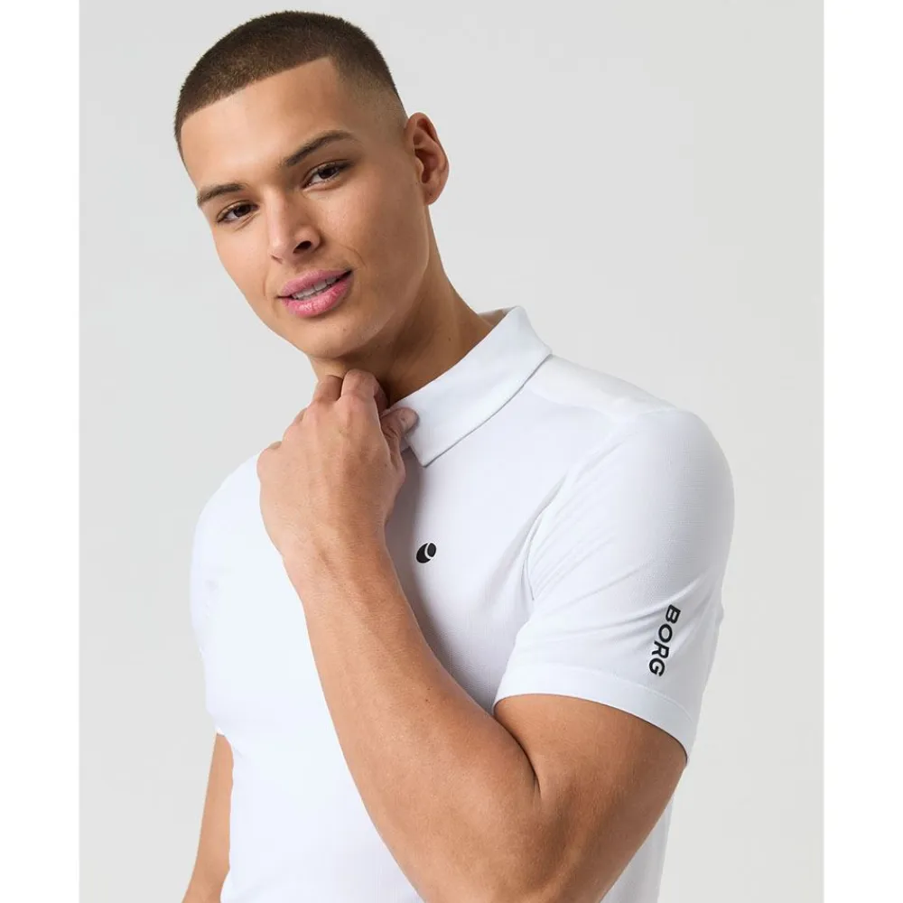 Clearance Björn Borg Ace Mesh Panel Polo Shirt Herr