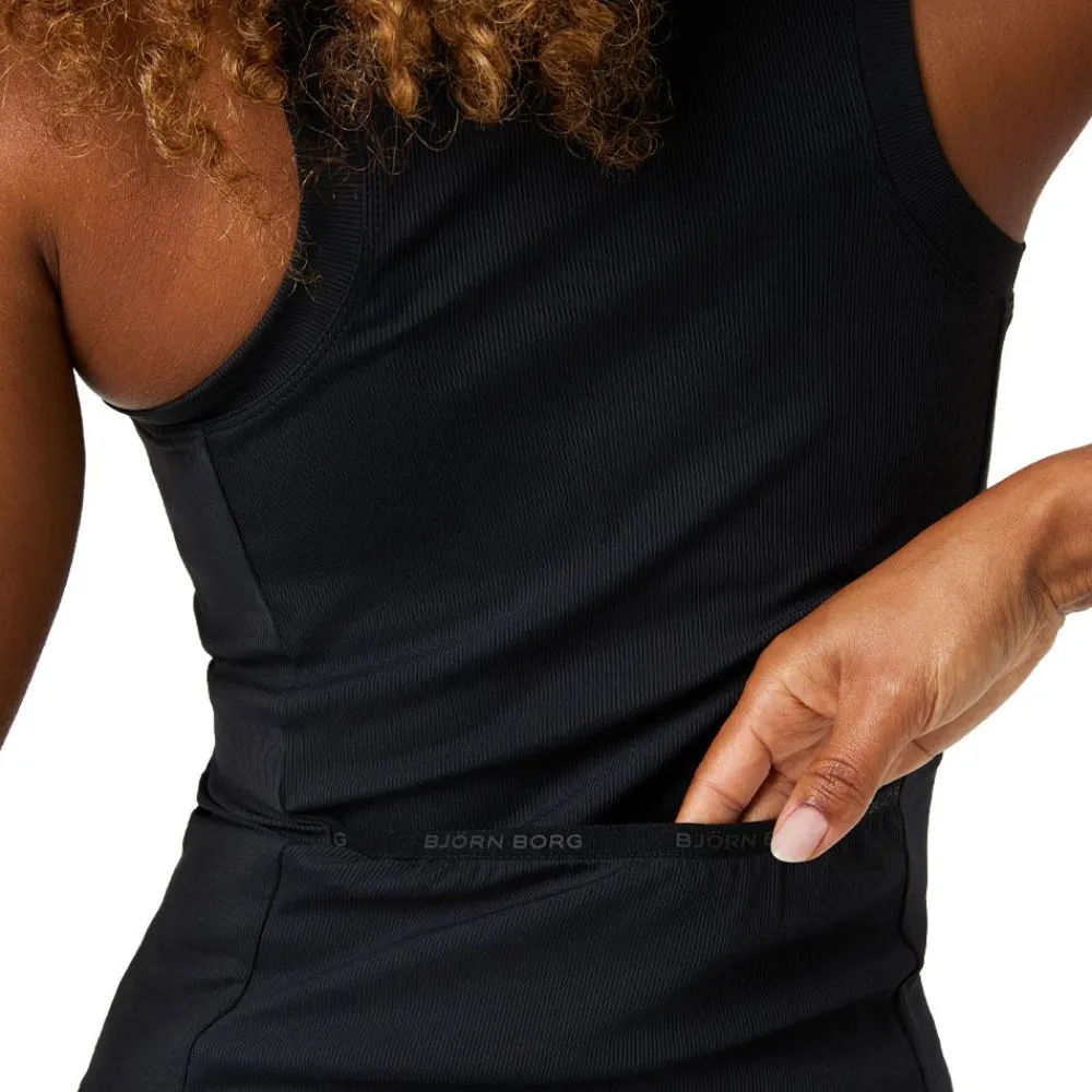 New Björn Borg Ace Pocket Ribbed Tank Top Dam