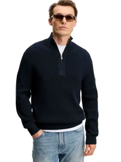 Hot J.Lindeberg Alex Half Zip Knitted Sweater Herr