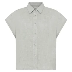 Clearance Knowledge Cotton ASTER fold up short sleeve linen shirt Dam