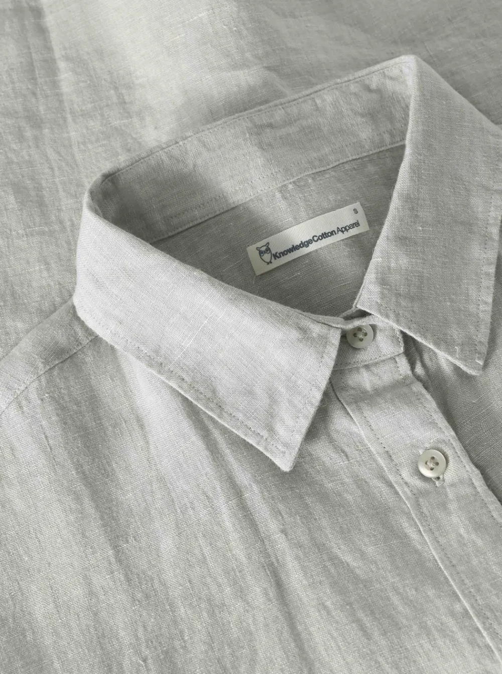 Clearance Knowledge Cotton ASTER fold up short sleeve linen shirt Dam