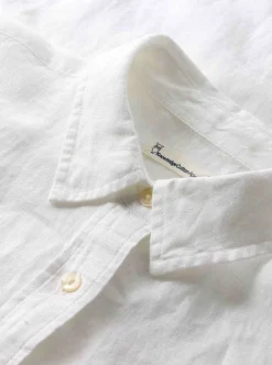 Allt Under Linnekläder|Linneskjortor & Linneblusar | Knowledge Cotton ATER fod up hort eeve inen hirt Da