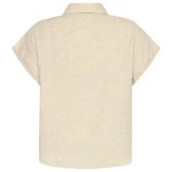 Allt Under Linnekläder|Linneskjortor & Linneblusar | Knowledge Cotton Aster Fod Up Short Seeve inen Shirt Dam