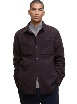 Outlet Barbour Marlow Tailored Wool Blend Overshirt herr