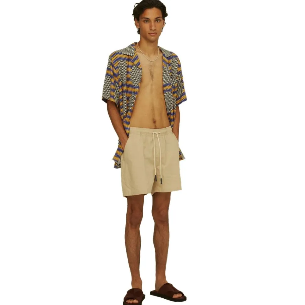 Shorts|Allt Under Nederdelar | OAS Beige Linen Shorts Herr