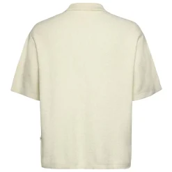 Outlet Knowledge Cotton Boxy short sleeve structured knitted shirt