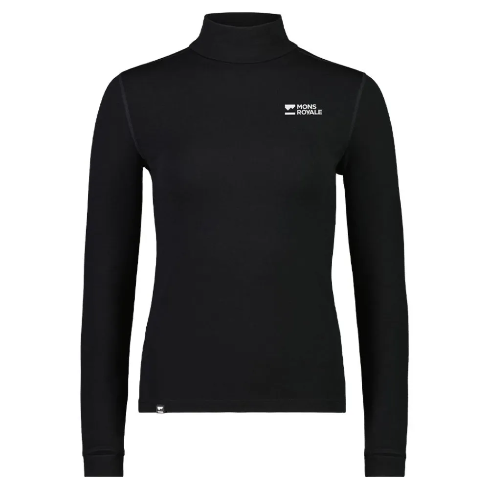Mons Royale Cascade Merino Base Layer Mock Neck Long Sleeve Dam