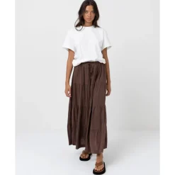 Rhythm Cllassic Tiered Maxi Skirt Dam