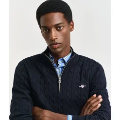 Online GANT Cotton Cable Half Zip Herr