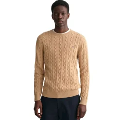 Allt Under Överdelar | GANT Cotton Cabe Knit Herr