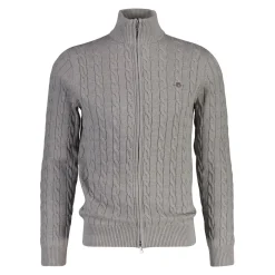 Online GANT Cotton Cable Zipped Cardigan Herr