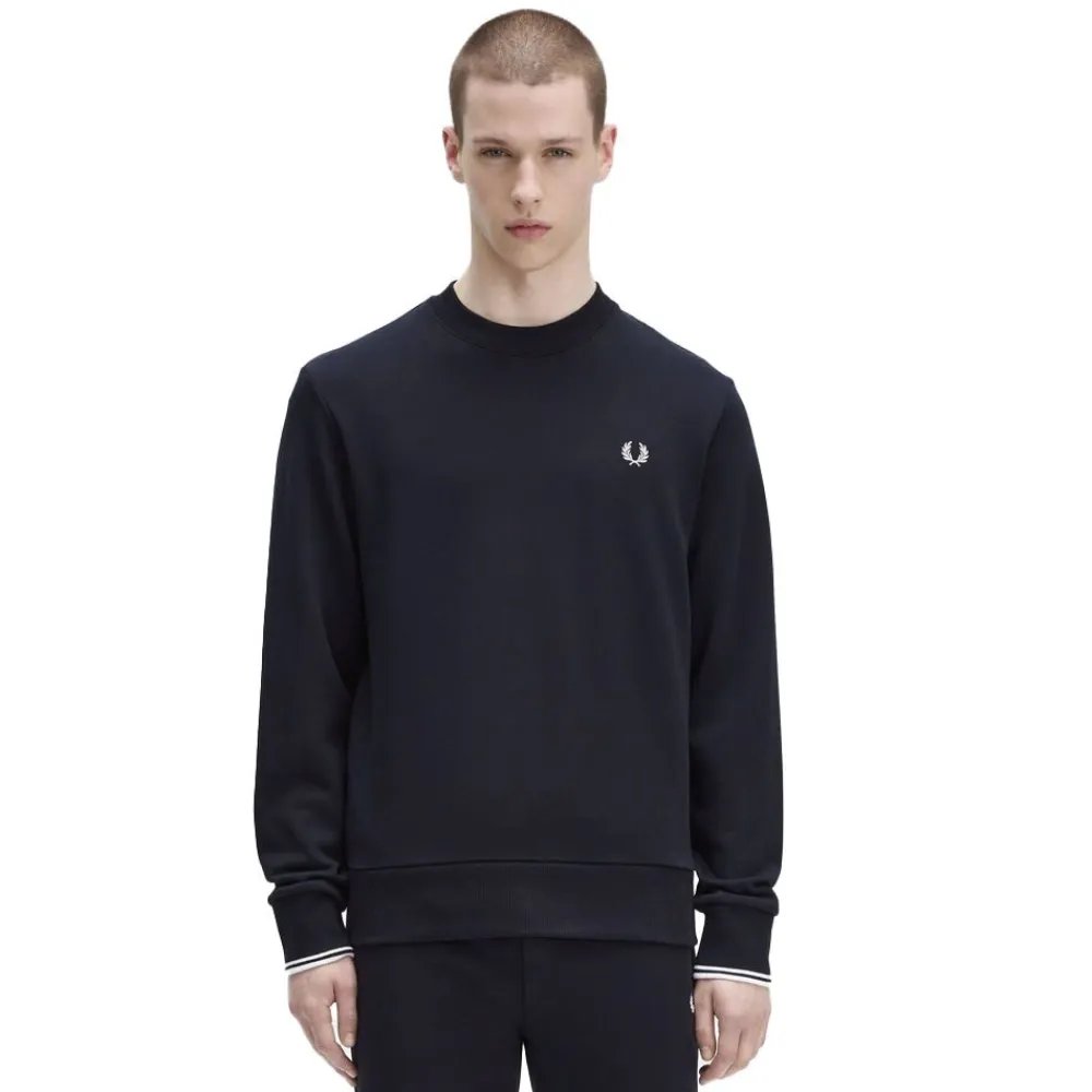New Fred Perry Crew Neck Sweatshirt Herr