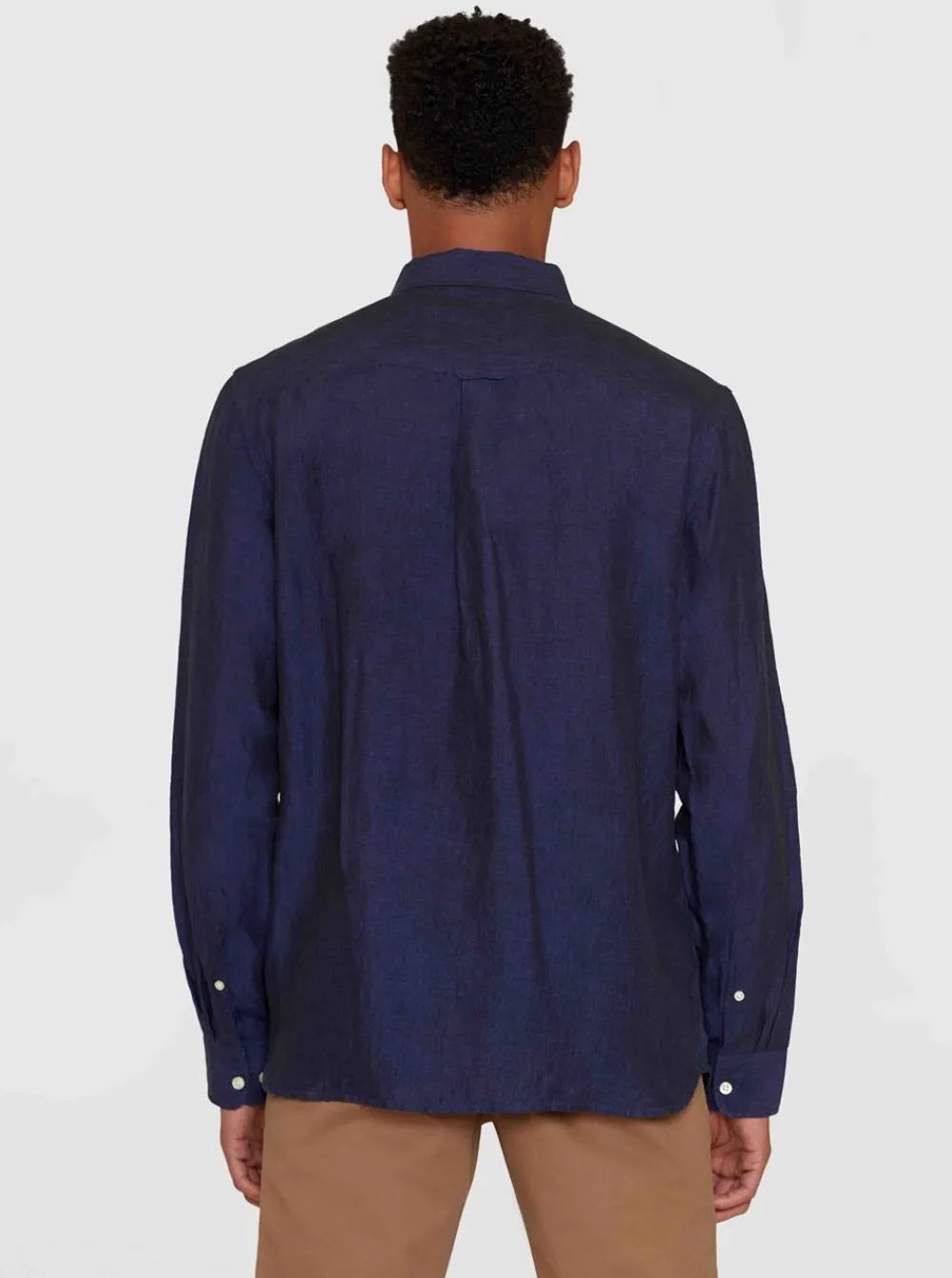 Knowledge Cotton Custom fit linen shirt GOTS/Vegan Herr