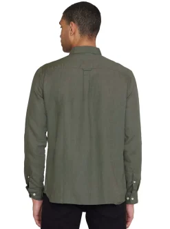 Clearance Knowledge Cotton Custom fit linen shirt GOTS/Vegan