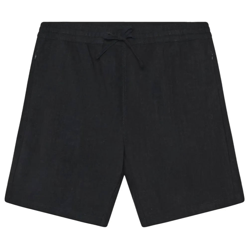 New Knowledge Cotton Fig loose linen-mix shorts herr