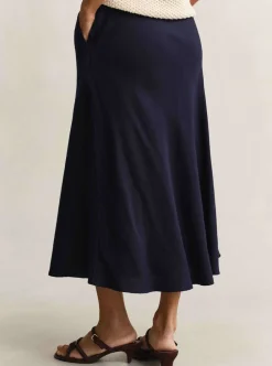 Allt Under Linnekläder|Linneklänningar & Linnekjolar | GANT FLARED LINEN BLEND SKIRT DAM