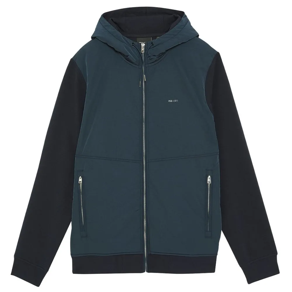 Hybridjackor | Lyle & Scott Haf Ragan Hybrid Hoodie herr