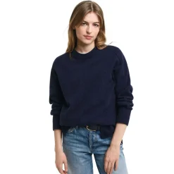 Online GANT Herringbone Detail Crew Neck Dam