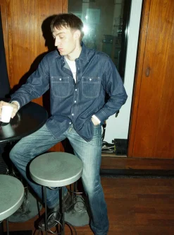 Clearance Nudie Jeans Julian Denim Shirt Rinsed Herr