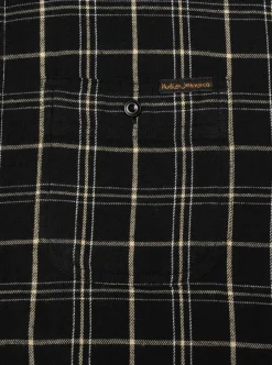 Skjortor|Allt Under Överdelar | Nudie Jeans Julian Worker hirt Checked Black Herr