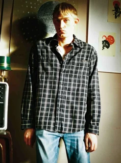 Skjortor|Allt Under Överdelar | Nudie Jeans Julian Worker hirt Checked Black Herr
