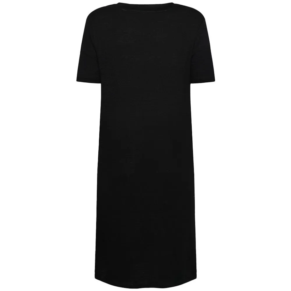 New Knowledge Cotton Linen Short Sleeved T-Shirt Dress Dam