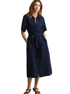 Hot GANT LINEN SHORT SLEEVE SHIRT DRESS DAM