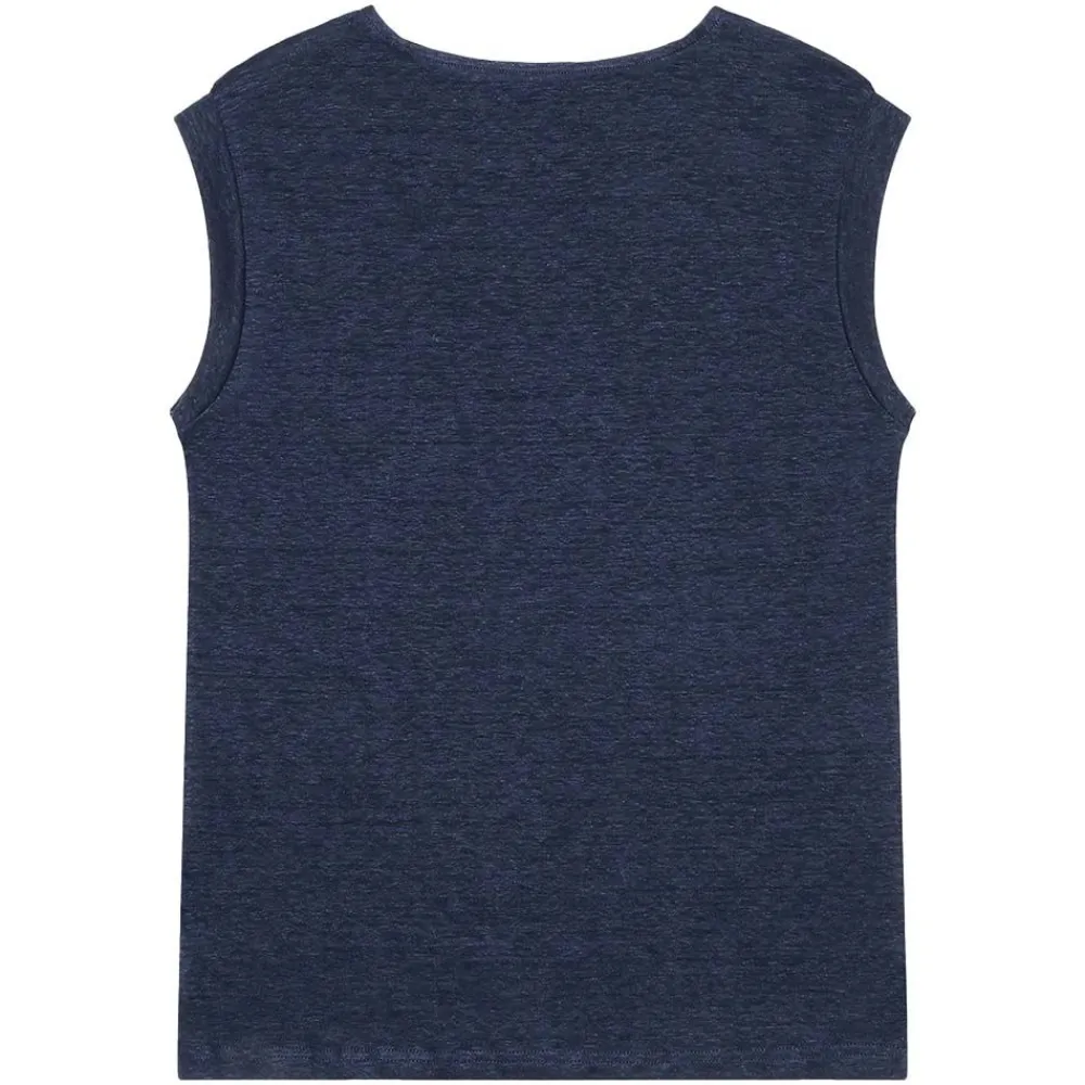 Outlet Knowledge Cotton Loose fold up linen t-shirt GOTS/Vegan Dam