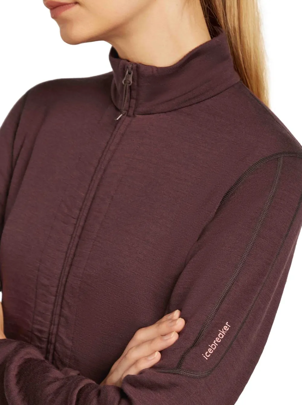 Clearance Icebreaker Merino 400 RealFleece Descender Lonfsleeve Zip dam