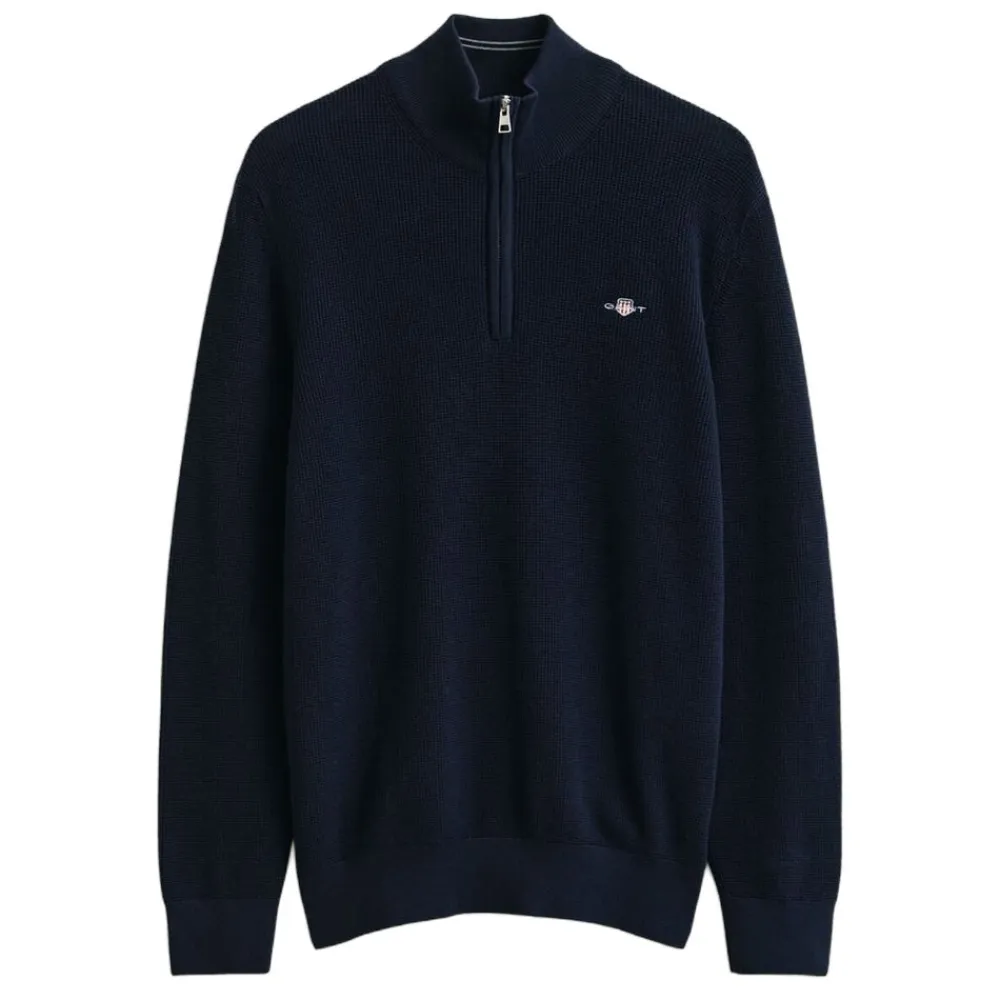 Sale GANT MICRO TEXTURED COTTON HALF ZIP HERR