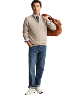 Tröjor|Allt Under Överdelar | GANT MICRO TEXTURED COTTON HAF ZIP HERR