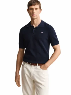 Sale GANT MICRO TEXTURED COTTON SS POLO HERR