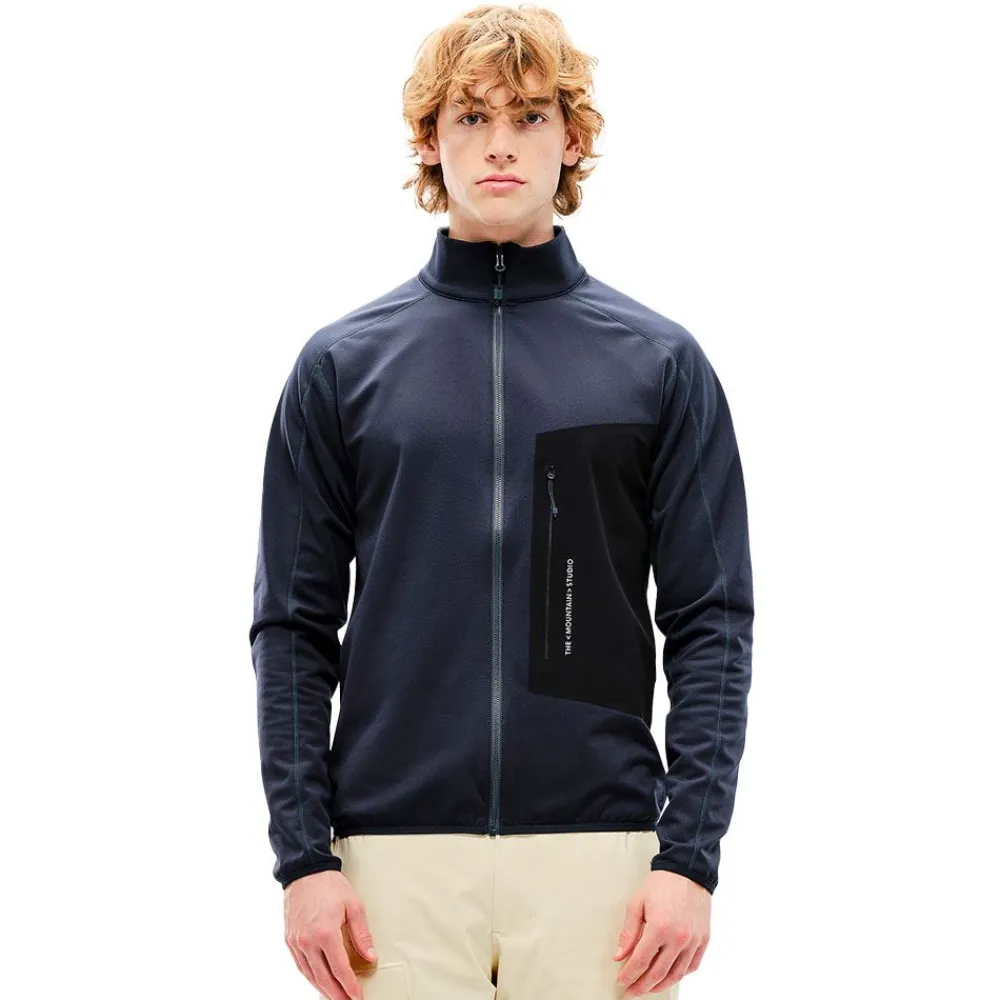 Alpint|Allt Inom Outdoor | The Mountain Studio -8 Techno Grid Fleece T-Neck Herr