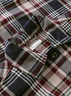 New Knowledge Cotton Organic Cotton Checked Flannel Overshirt GOTS dam
