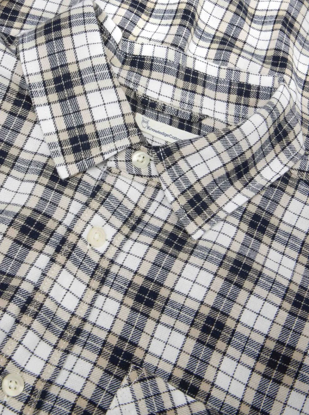 Online Knowledge Cotton Organic Cotton Checked Flannel Shirt GOTS