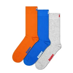 Hot Happy Socks 3-Pack Solid Socks