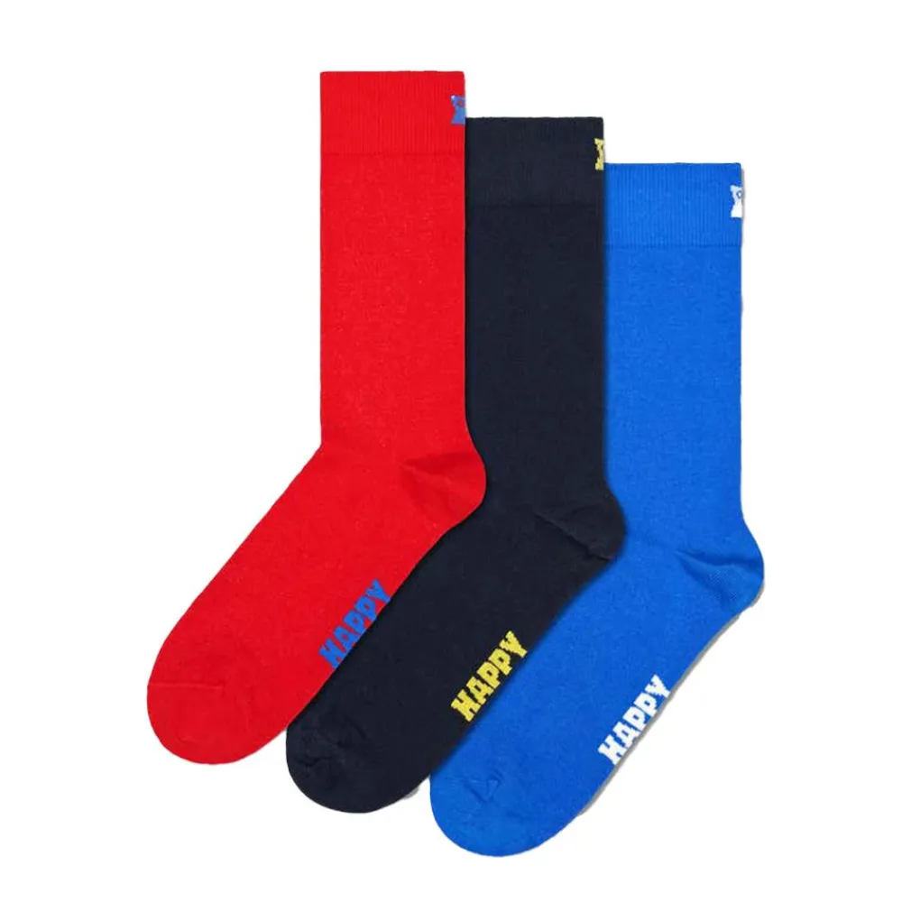 Sale Happy Socks 3-Pack Solid Socks