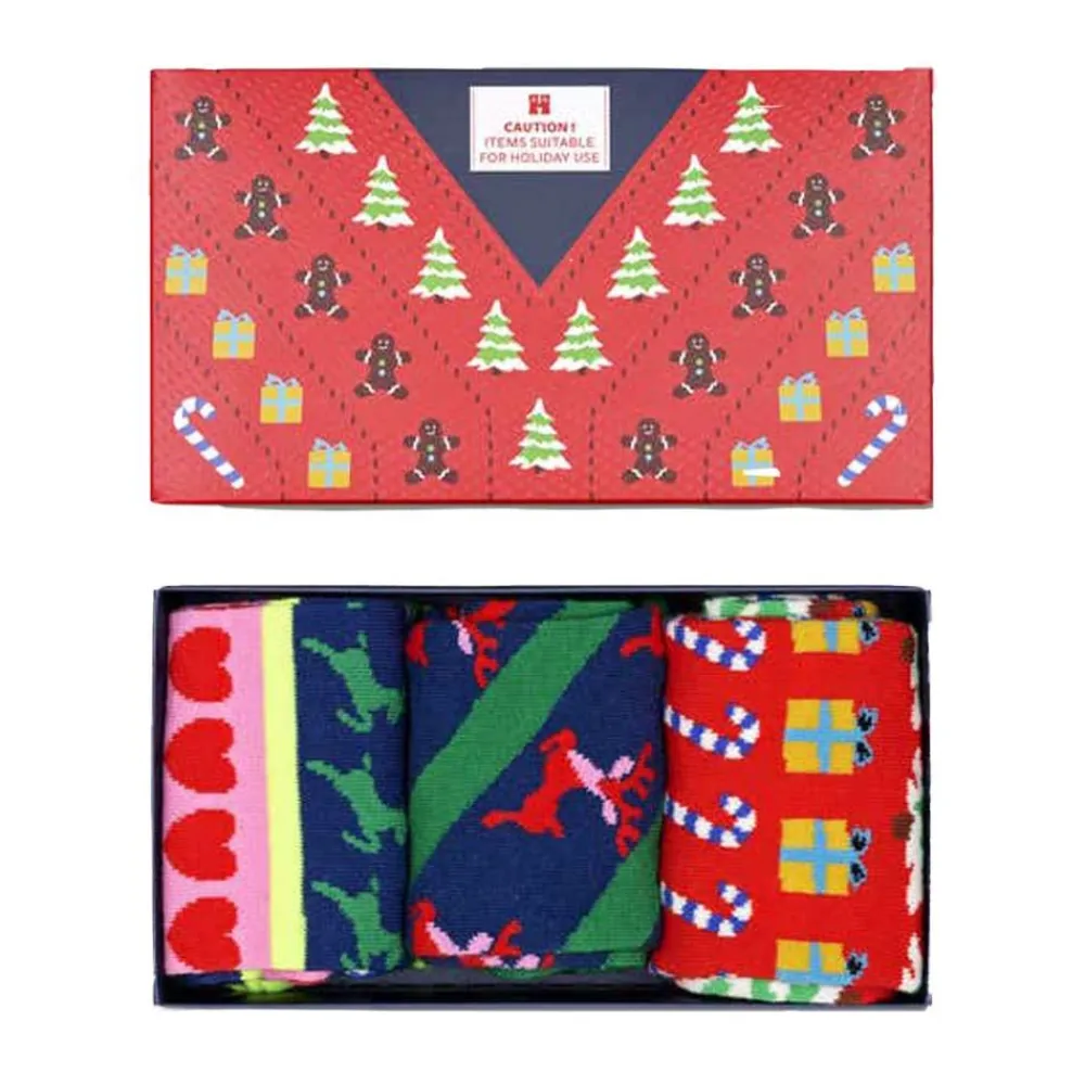 Outlet Happy Socks 3-Pack X-Mas Sweater Socks Gift Set