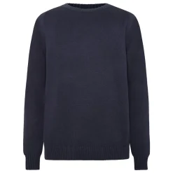 Online Knowledge Cotton Plain knitted crew neck - GOTS/Vegan herr
