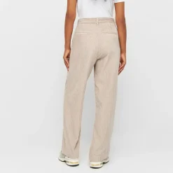 Outlet Knowledge Cotton Posey Wide High-Rise Irregular Corduroy Pants Dam