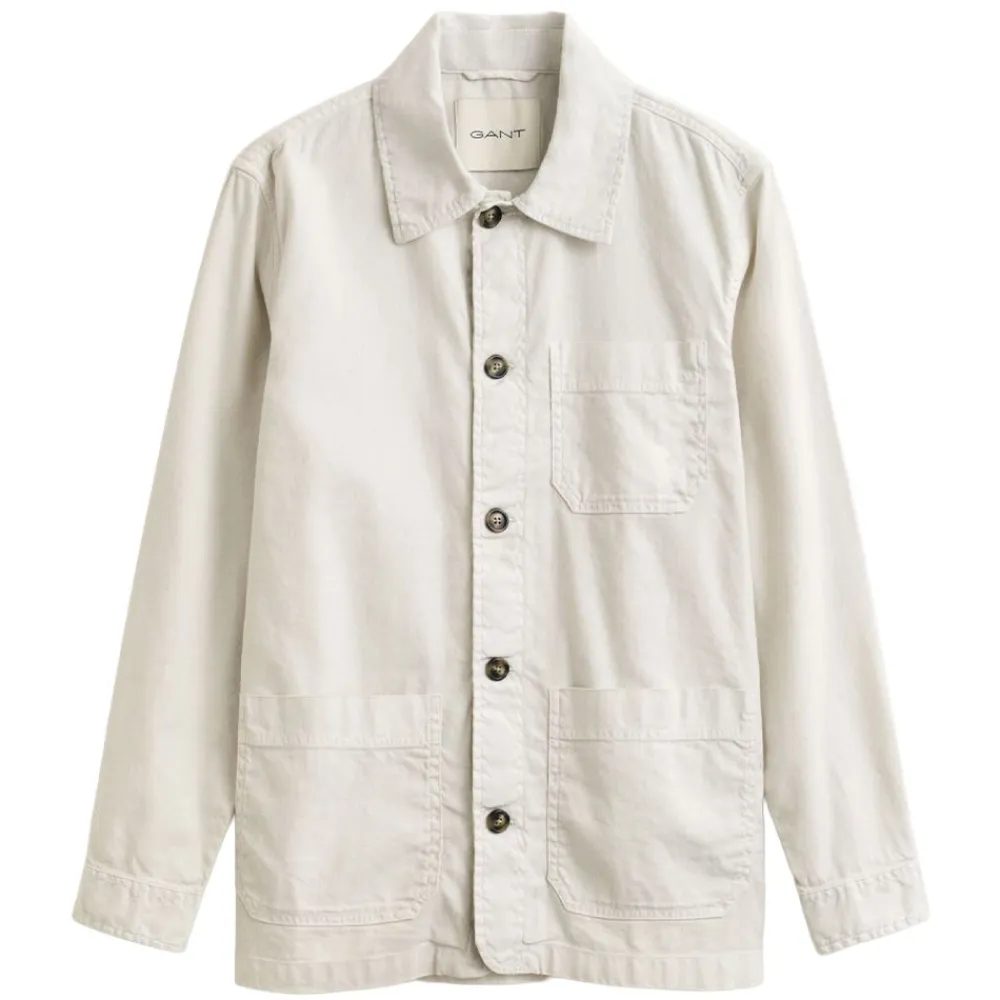 Discount GANT REG COTTON / LINEN OVERSHIRT HERR