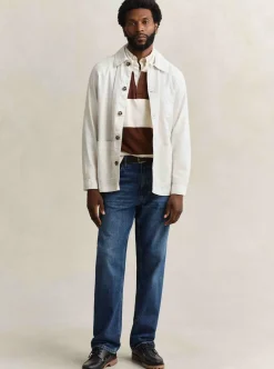 Discount GANT REG COTTON / LINEN OVERSHIRT HERR