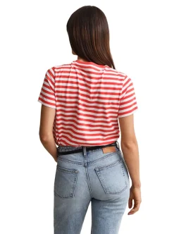 Hot GANT REG STRIPED SHIELD SS T-SHIRT DAM