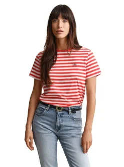 Hot GANT REG STRIPED SHIELD SS T-SHIRT DAM