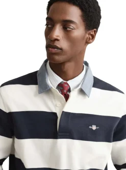 Clearance GANT REGULAR CHAMBRAY STRIPE HEAVY RUGGER HERR