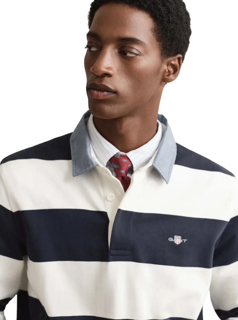 Clearance GANT REGULAR CHAMBRAY STRIPE HEAVY RUGGER HERR