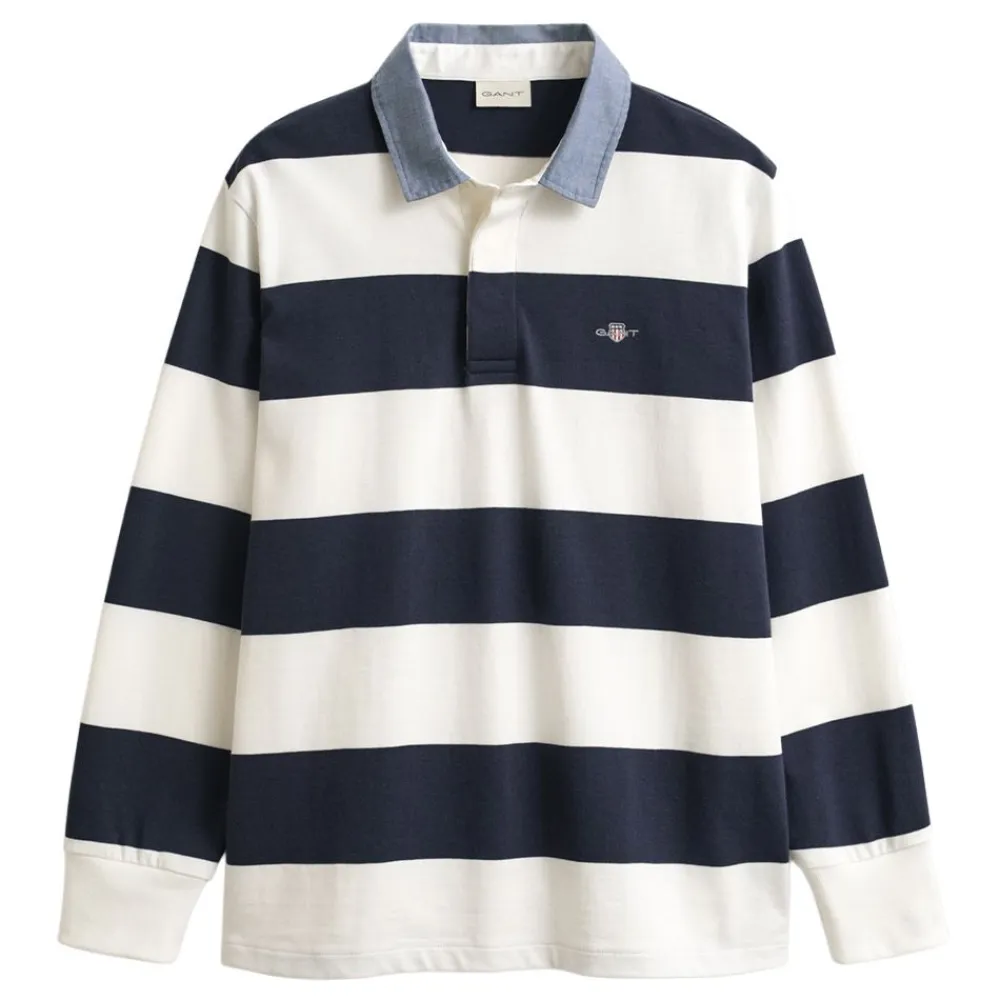 Clearance GANT REGULAR CHAMBRAY STRIPE HEAVY RUGGER HERR