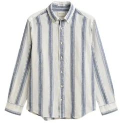 Skjortor|Allt Under Överdelar | GANT REGUAR COTTON INEN STRIPE SHIRT HERR