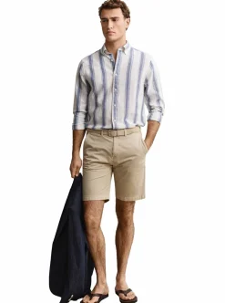 Skjortor|Allt Under Överdelar | GANT REGUAR COTTON INEN STRIPE SHIRT HERR