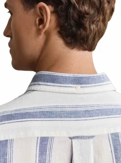 Outlet GANT REGULAR COTTON LINEN STRIPE SHIRT HERR